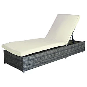 Charles Bentley Rattan Sun Lounger Natural