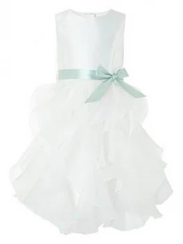 Monsoon Girls Cannes Ivory Organza Ruffle Dress