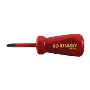 CK T48343-2 Stubby VDE Slim Screwdriver PZ2