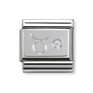 Nomination Classic Silver & CZ Taurus Charm