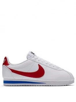 Nike Classic Cortez Leather - White/Red, Size 6, Women