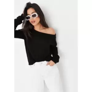 Missguided TALL Tall Off The Shoulder Jumper - Black