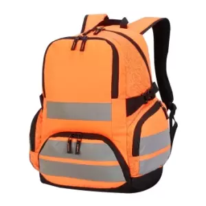 Shugon London Pro Hi-Vis Backpack (Pack of 2) (One Size) (Hi Vis Orange)