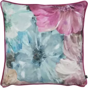 Prestigious Textiles Lani Floral Cushion Cover (55cm x 55cm) (Hibiscus Pink/Blue)