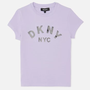 DKNY Girls Short Sleeve Tee-Shirt - Lilac - 3 Years