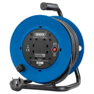 Draper 230V Four Socket Industrial Cable Reel (50M)