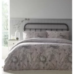 Portfolio Rabbit Meadow Blush Single Duvet Cover Set Reversible Bedding Bed Set