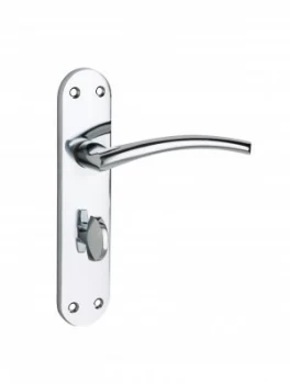 Wickes Dante Bathroom Door Handle - Polished Chrome 1 Pair