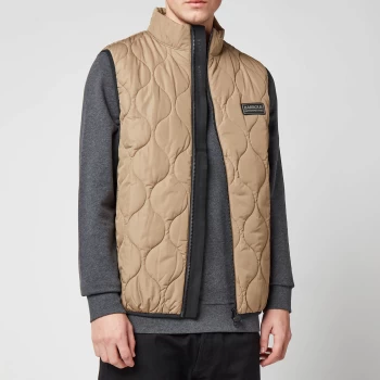 Barbour International Mens Accelerator Race Quilt Gilet - Military Brown - XL