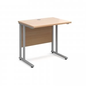 Maestro 25 SL Straight Desk 800mm x 600mm - Silver Cantilever Frame b