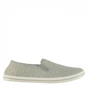 Slazenger Mens Slip On Canvas Shoes - Grey Marl