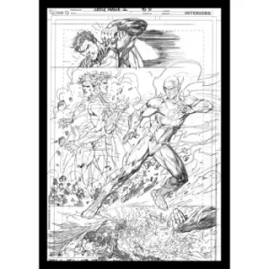 DC Comics Art Print Superman & Flash Comic Book Art Print 42 x 30 cm