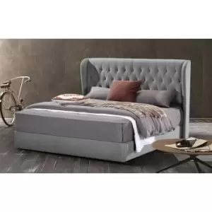 Envisage Trade - Mariappa Upholstered Beds - Plush Velvet, Super King Size Frame, Grey - Grey