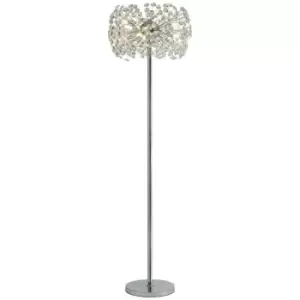 Luminosa Lighting - Luminosa Floor Lamp 8 Light G9 Polished Chrome, Crystal