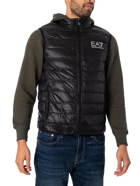 EA7 Down Gilet Black L