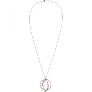 Ladies Calvin Klein Two-Tone Steel and Rose Plate Wonder Pendant