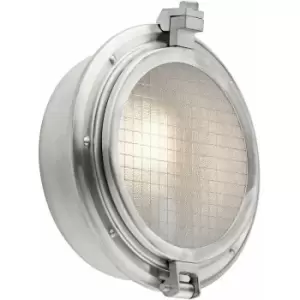 Loops - Outdoor IP44 Wall Light Brushed Aluminum LED E27 75W