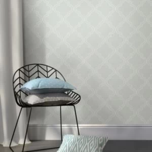 Wallpops Quatrefoil Grey Peel Stick Wallpaper L5500mm W520mm