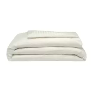 Belledorm 540 Thread Count Satin Stripe Duvet Cover Set (Superking) (Ivory)