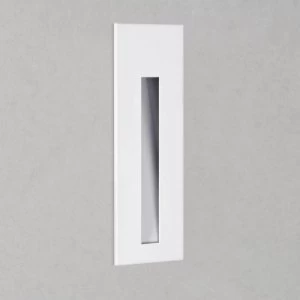 LED 1 Light Outdoor Small Recessed Square Marker Wall White IP65