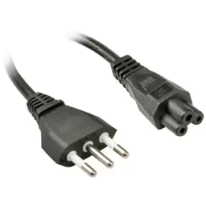 LINDY Current Cable [1x Italy plug - 1x C5 Mickey Mouse socket] 2m Black