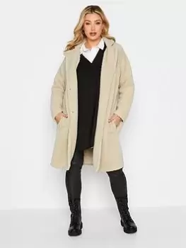 Yours Faux Fur Jacket - Natural , Natural, Size 20, Women