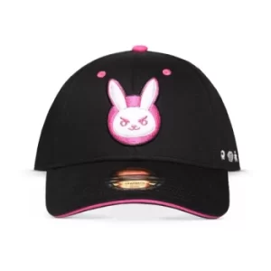 OVERWATCH D.VA Logo Adjustable Baseball Cap, Black/Pink (BA755653OWT)