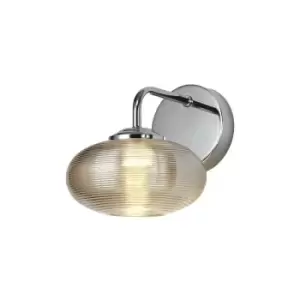 Wall Light Switched, 1 x 8W LED, 4000K, Champagne, Polished Chrome - Luminosa Lighting