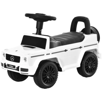 Kids Toddler Licensed Mercedes-Benz G350 Ride-On w/ Horn Storage White - Homcom