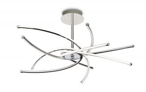 Integrated LED Semi Flush Light Chrome