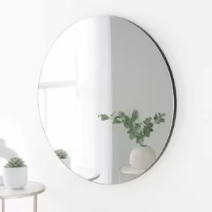 Yearn Mirrors Yearn Minimal Round Mirror Black 70cm Diameter