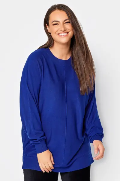 Yours Long Sleeve Jumper Blue