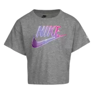 Nike HBR Crop T Shirt Infant Girls - Grey