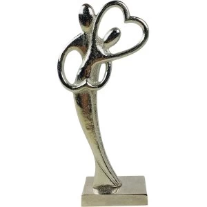 Entwined Couple Silver Curved Figure