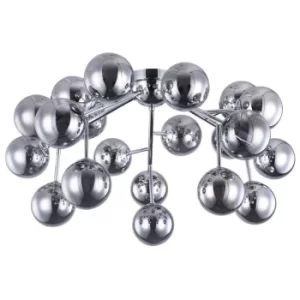 Dallas Semi Flush Ceiling Lamp Chrome, 20 Light, G9