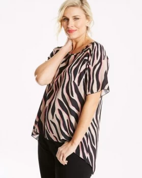 Quiz Curve Neon Animal Print Blouse