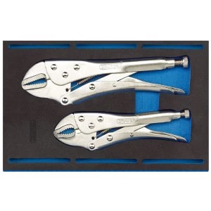 Draper Self Grip Plier Set In 1/4 Drawer EVA Insert Tray (2 Piece)