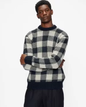 Checked Crewneck Jumper