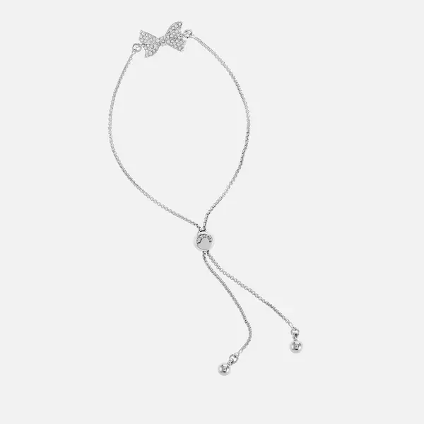 Ted Baker Womens Barset Crystal Bow Adjustable Bracelet - Silver