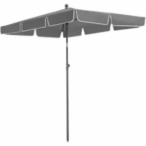 Tectake Parasol Vanessa Height-adjustable And Tiltable (200X125cm) Grey