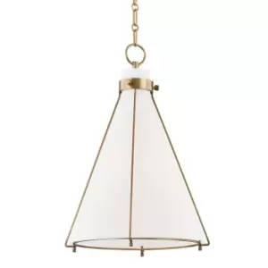 Eldridge 1 Light A Pendant Brass, Glass