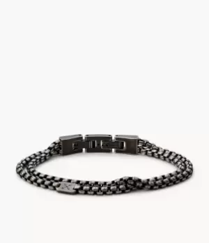 Fossil Men Vintage Casual Adventurer Silver-Tone Stainless Steel Chain Bracelet