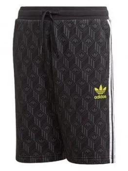 Boys, adidas Originals Childrens Shorts - Black, Size 14-15 Years