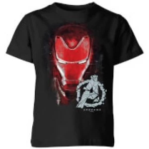 Avengers Endgame Iron Man Brushed Kids T-Shirt - Black - 11-12 Years