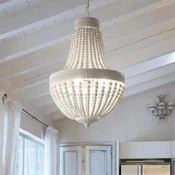 Ideal Lux Monet - 5 Light Pendant Light White