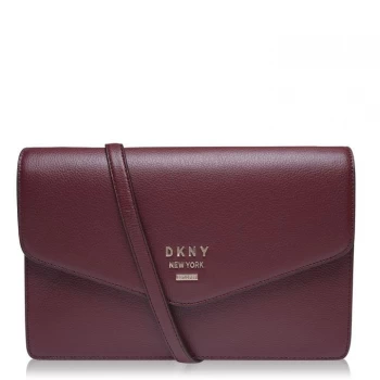 DKNY Whitney Flap Over Shoulder Bag - BLOOD RED XOD