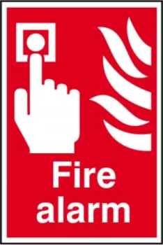 Fire Alarm Sign, S/A Semi Rigid PVC