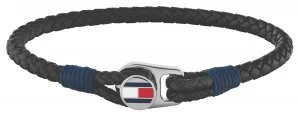 Tommy Hilfiger Mens Casual Black Leather Bracelet Jewellery