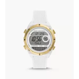 Fossil Womens Everett Digital Silicone Watch - White