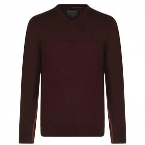 Howick Howick Arlington V Neck Jumper - Burg Marl